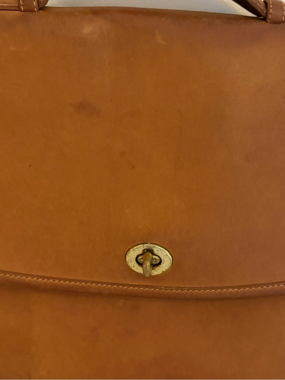 Coach Tan Leather Briefcase with Top Handle - Picture 2 of 10